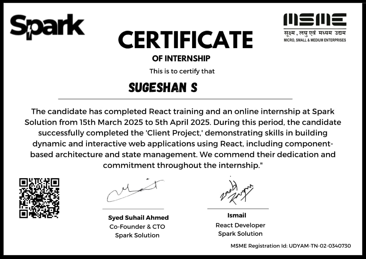 Spark Certificate